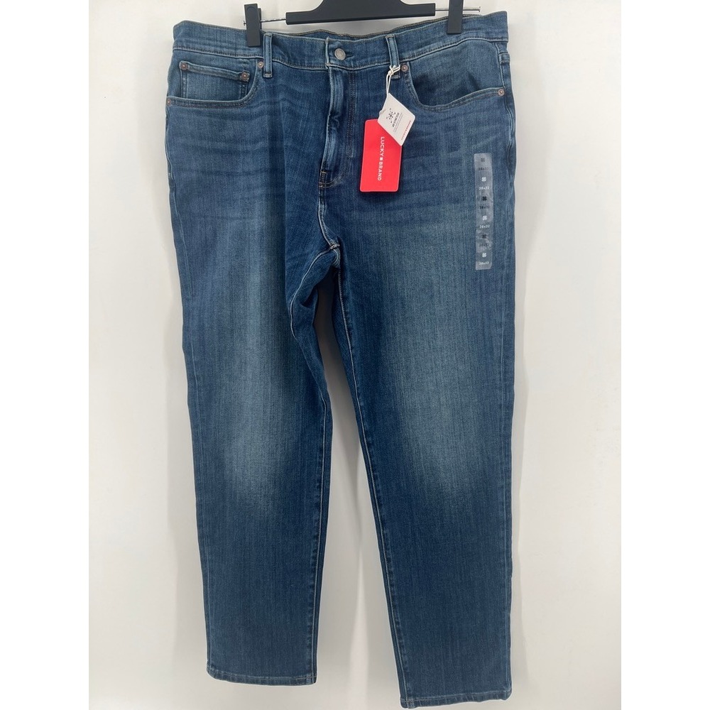 Lucky Brand 412 Athletic Slim Jeans Mens 38x32 Medium Wash Blue Denim NWT - Picture 2 of 5